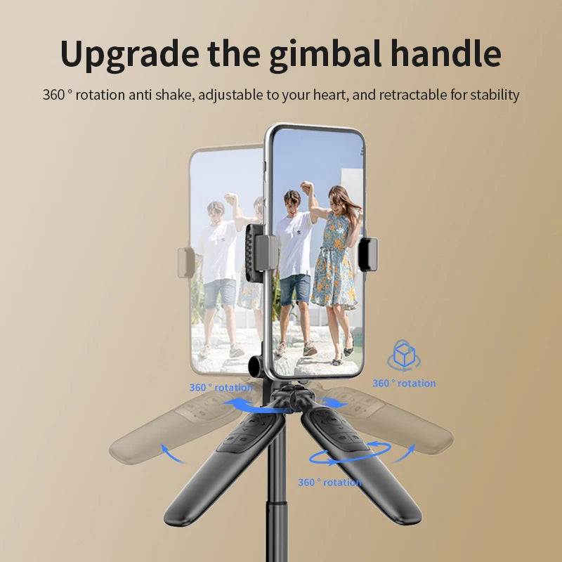 1.6m Wireless Selfie Stick Tripod Stand Foldable Monopod Light For Smartphones Balance Steady Shooting Live Vue