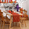 Comfortable Halloween Table Runner Rectangular Soft Texture Pumpkin Table Cover Creative Long 3D Tufting Dining Tablecloth Vue Red