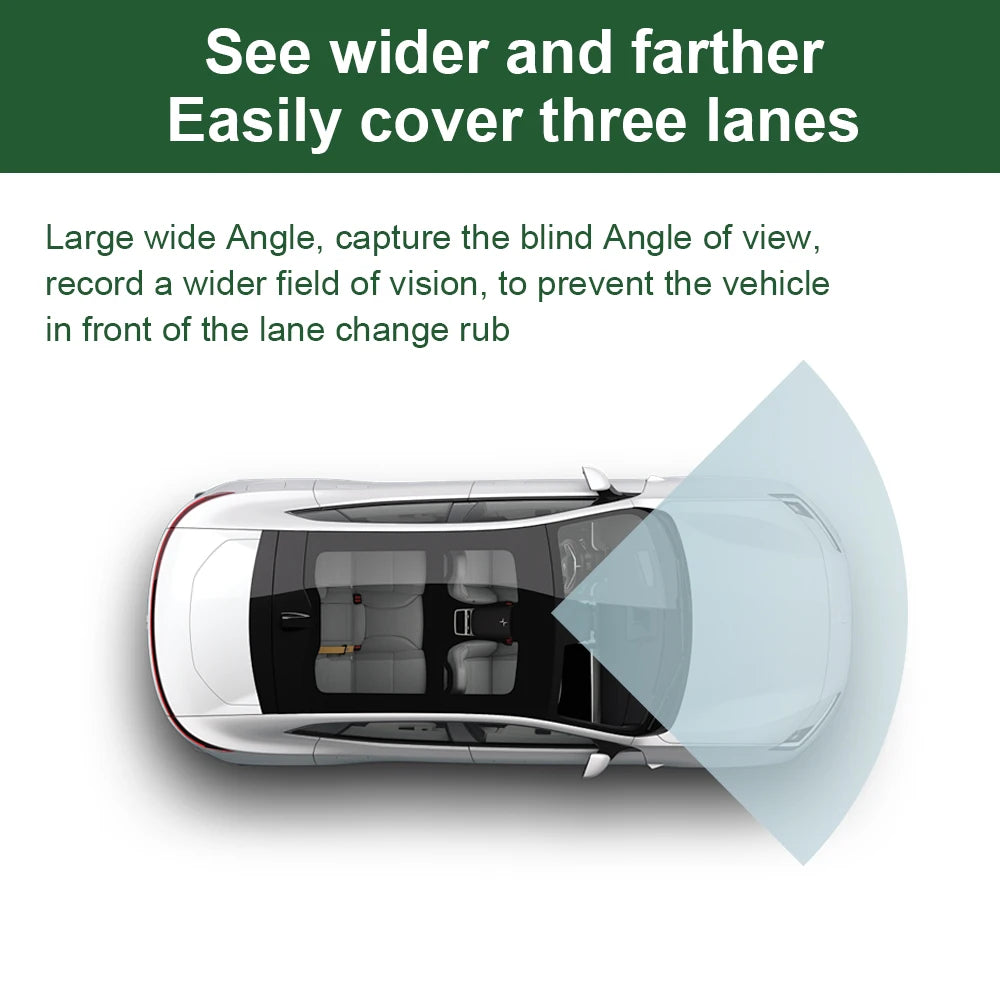 12 V Dash Cam for Cars Car Camera HD 170° Wide Angle 1080P Video Recorder Front Camera for Bluetooth App security system Vue