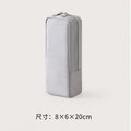 Portable Standing Makeup Brush Case Cosmetic Brush Storage Bag with Elastic Bands & Mesh Pocket Foldable Cosmetic Brush Case Vue Gray