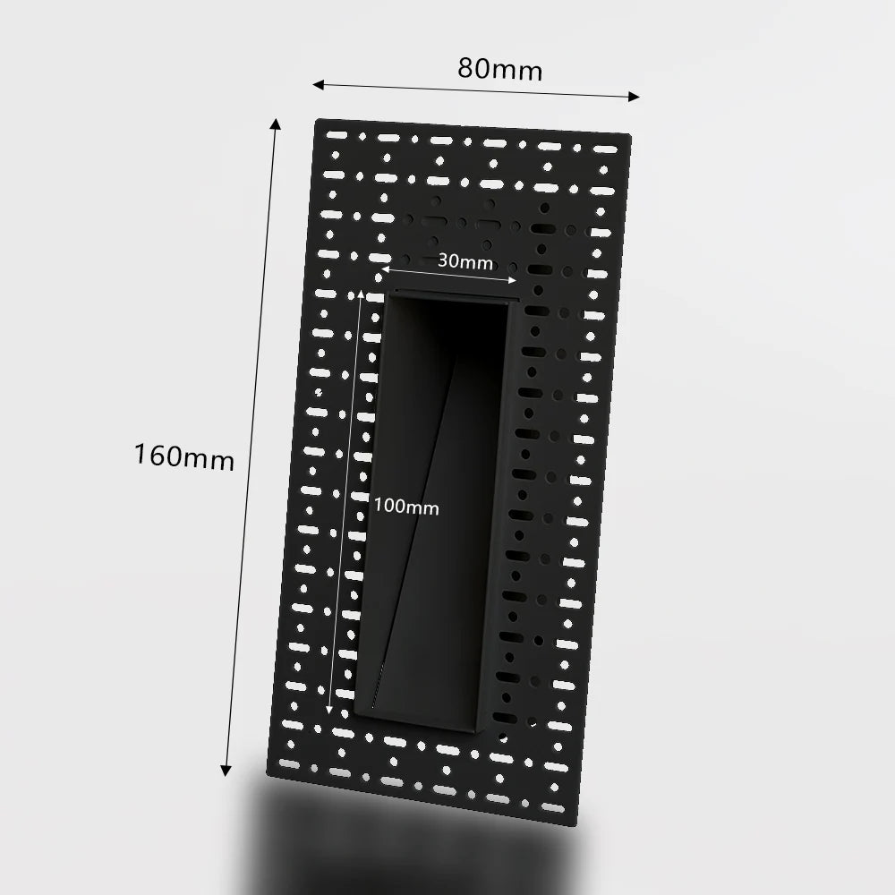SANDIY 3W Motion Sensor Recessed LED Stair Step Wall Light Recessed LED Step Light Vue Switch Ctr BL160 6000K 3W