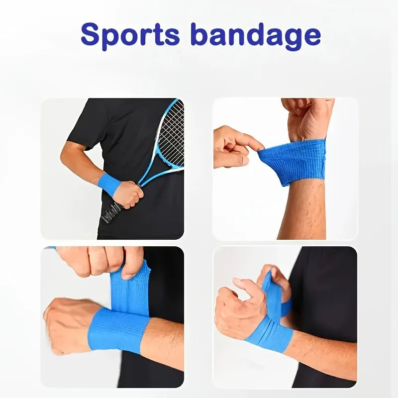 10pcs 2.5/5/10cm Non-Woven Universal Fit for Sports Elastic Foot Support Joint Protection Self-Adhesive Athletic Tape Bandage Vue