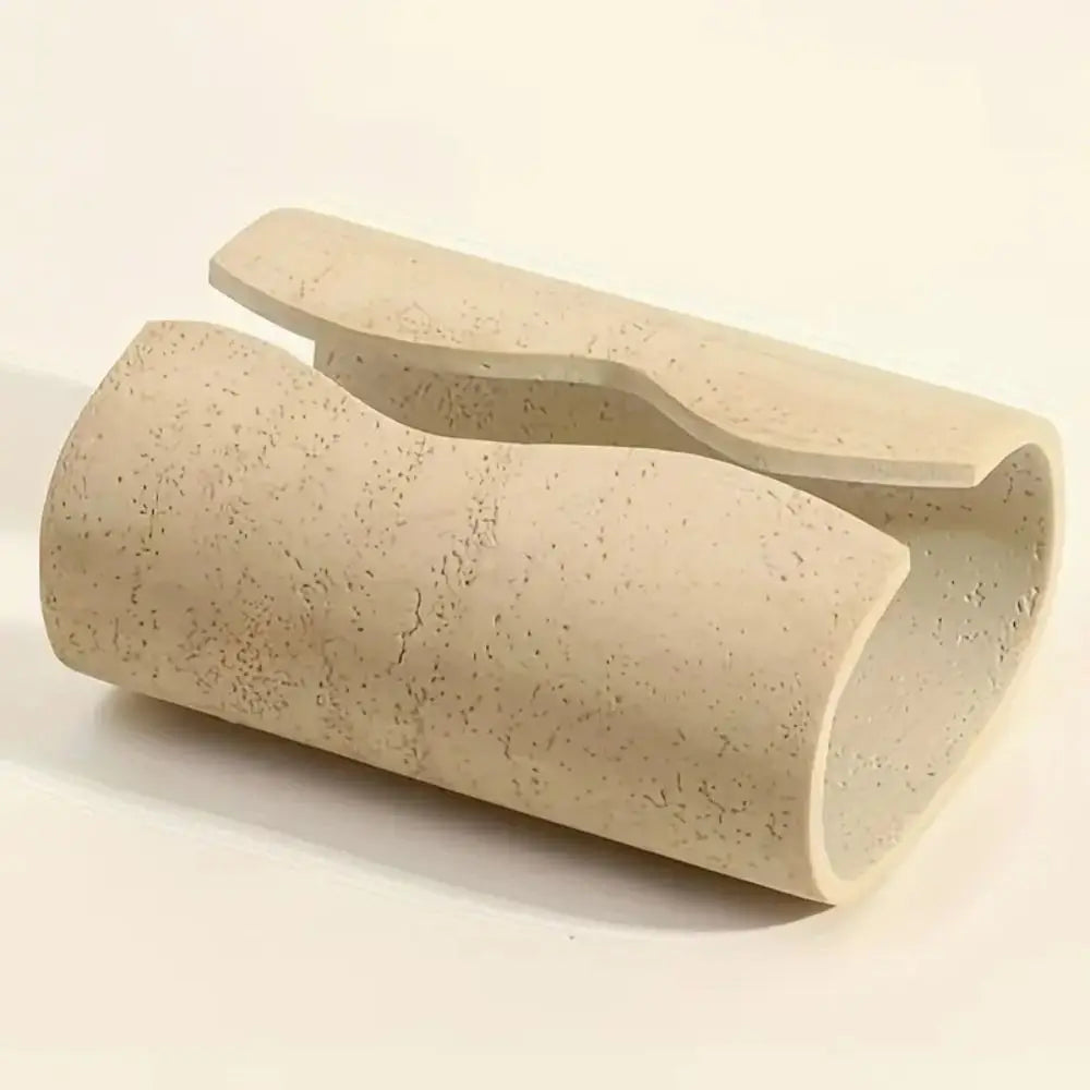 Rectangular Resin Tissue Box Imitation Cave Stone Design Vintage Artistic Napkin Holder Wear-resistant Decorative Vue