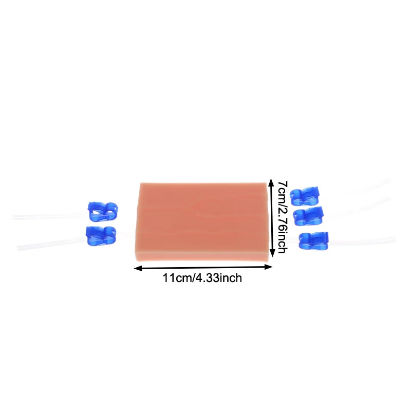 Venipuncture Injection Practice Pad Simulation Human Skin Tear Resistant Portable For Students Nurses Suture Training Model Vue one size