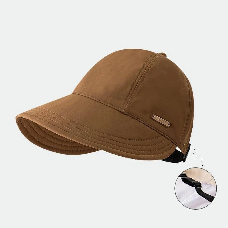 Women's Wide-Brimmed Sun Hat Quick-Drying Waterproof Can Be Worn Over A Face Mask Or Under A Helmet Vue Brown one size