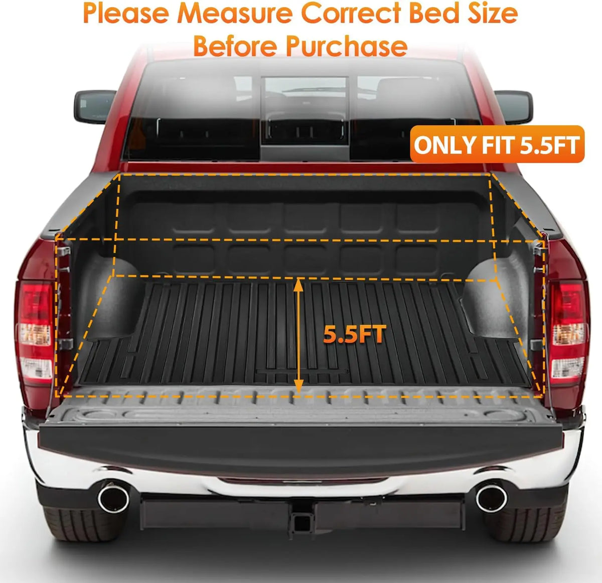 Nilight Soft Tri-Fold Truck Bed Tonneau Cover for Toyota Tundra 2014-2021 5.5FT & 2022-2024 5.5FT/6.5FT, Heavy Duty Waterproof Vinyl Pickup Bed Cover, Foldable No Drill Exterior Truck Accessories, Cargo Protection Vue