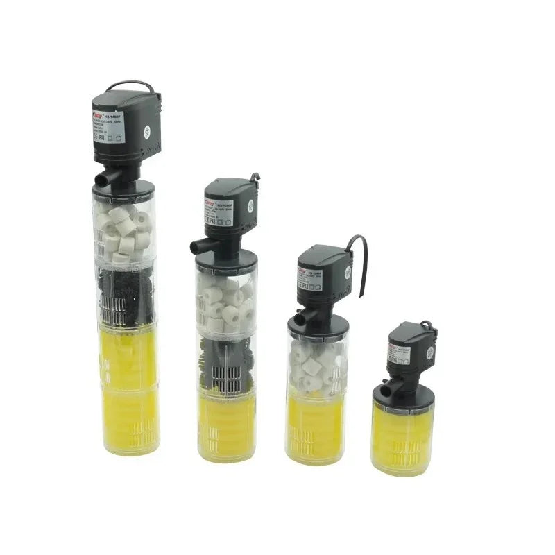 3 In 1 Submersible Water Internal Filter Pump Fish Tank MultiFunction Submersible Filter Aquarium Accessories filtro peceras Vue