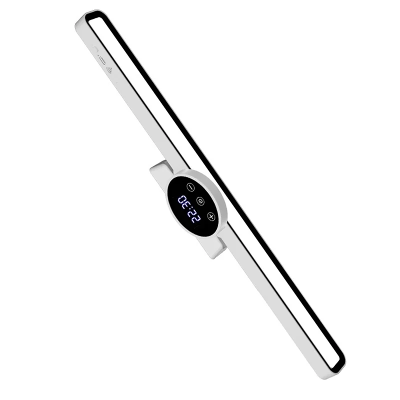 Desk Lamp Hanging Magnetic Clock Table Lamp LED USB Rechargeable Stepless Dimming Cabinet Closet Wardrobe Night Lightabkw Vue White