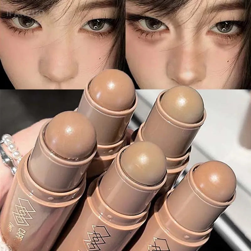 Face Contour Bronzer Stick Moisturizing Silky Three-dimensional Contour Pen Natural Matte Gray Brown Nose Shadow Makeup Contour Vue