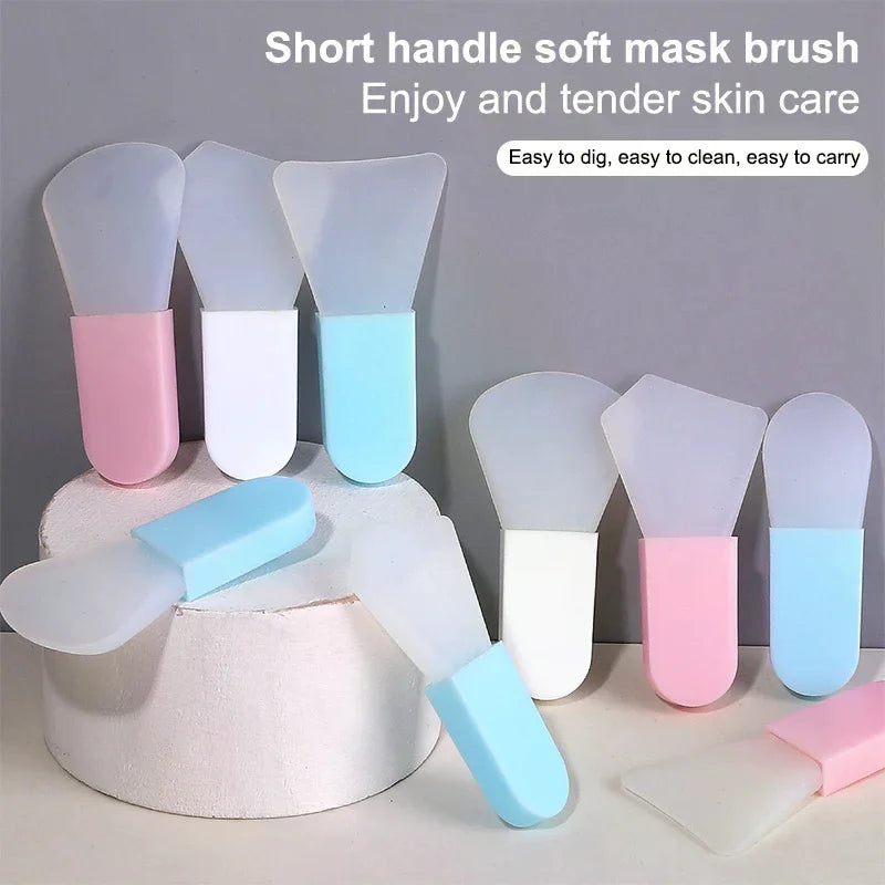 5Pcs Silicone Facial Mask Brush Face&Eye Cream Mud Mask Applicator Scraper Face Cleanse Brushes Travel Portable Skin Care Tools Vue