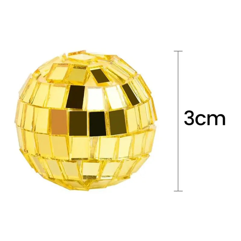 ABKW-24 PCS Disco Ball Cupcake Toppers Disco Ball Cupcake Picks Reflective Mirror Ball Cake Toppers Disco Decorations Durable Go Vue