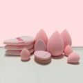12Pcs Triangle Puff Giant Soft Eye/Base Makeup Egg Portable Cosmetics Tool Set Vue s095-12pink1