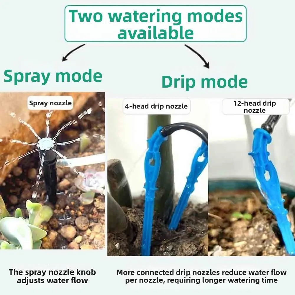 Automatic Automatic Watering Machine Multi-Head Smart Drip Irrigation Device Adjustable Self-Watering Timer Waterers Vue