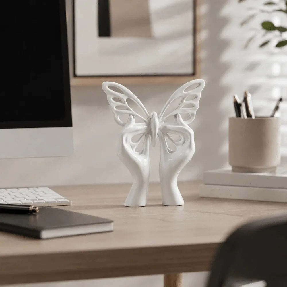 Creative 3D Printed Butterfly Sculpture Hollow Minimalist Twist Butterfly Statue Home Decor Desktop Art Ornament Gift Vue