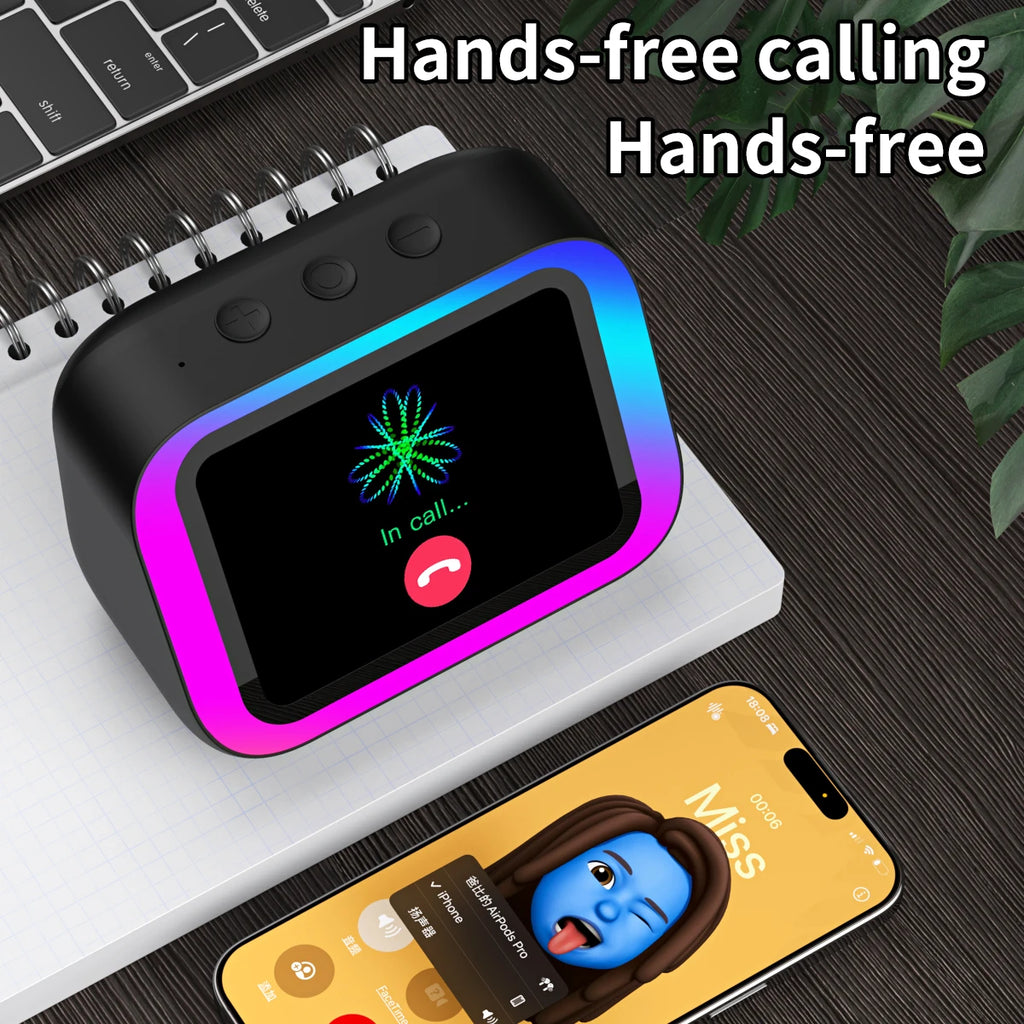 2026 New Smart Speaker with Screen Display Multifunctional Voice Assistant Great Bluetooth Intelligent Home Hub Photo Album Gift Vue