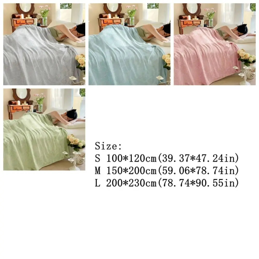 Thin Breathable Summer Cooling Blanket Skin-friendly Solid Color Air-Conditioning Comforters Ice Silk Blanket Sofa Throw Blanket Vue