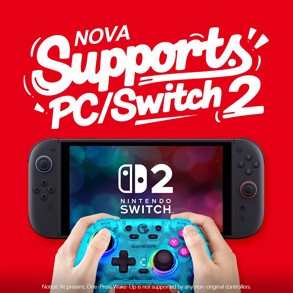 Gamesir Nova PC Gamepads For Nintendo Switch 2 Controller Windows Steam Switch Android IOS Gamer Hall Effective Sticks HD Rumble Vue