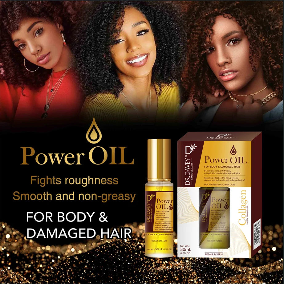 50ml Power Oil And 220ml Hair Mask Prevent Dryness Split Ends Repair Damage Frizz Tangles 5 Seconds Soft Smooth Care Vue