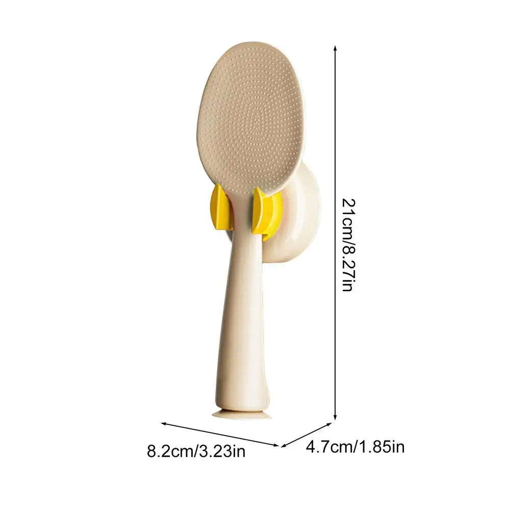 Standing Non-Stick Rice Spoon Paddle with Suction Cup Mount Rice Spoon Paddle Vue Yellow