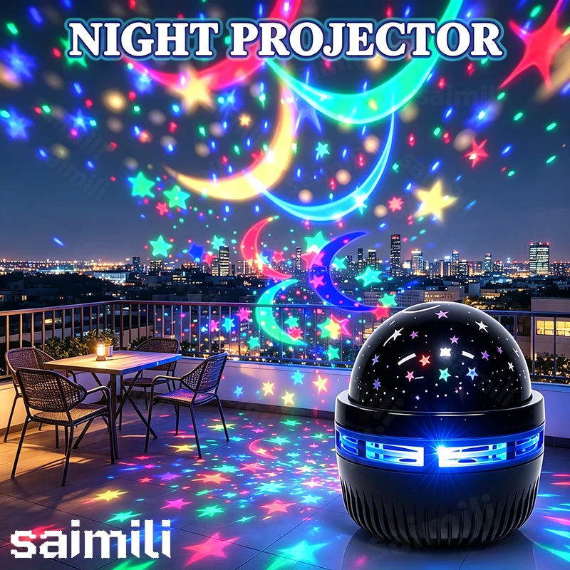 LED Projector Light Starry Sky Night Light USB Rechargeable Aurora Projection Lamp For Bedroom Home Party Decor Vue