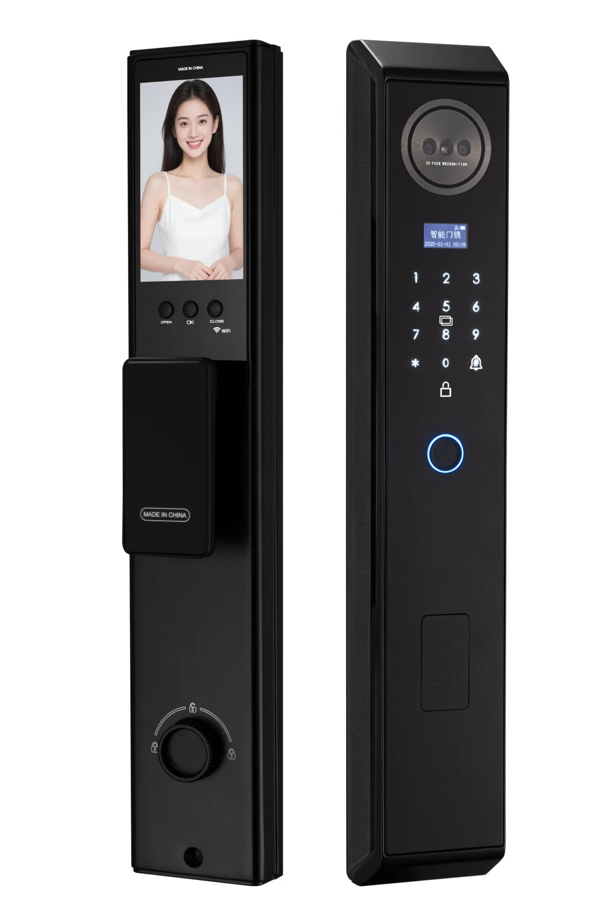 Smart lock with Camera 3D Facial Recognition Electronic Door Lock with Visual Doorbell for Video Surveillance Vue Tuya wifi China Mainland