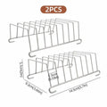 Stainless Steel Toast And Bread Rack 8 Slots Rectangle Food Display Tool For Air Fryer Accessories〔CC11〕 Vue 2PCS
