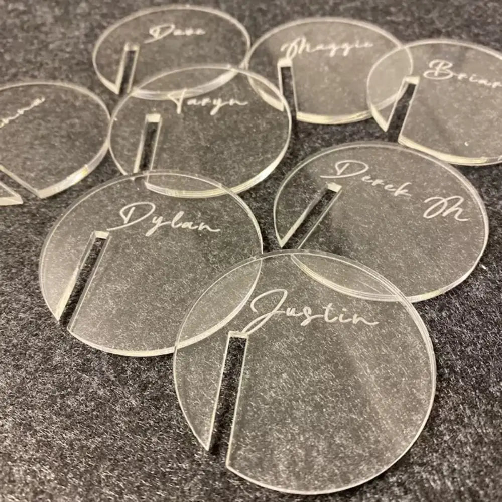 Blank Acrylic Circle Drink Tags Useful Party Drinking Tag Rim Wine Vue