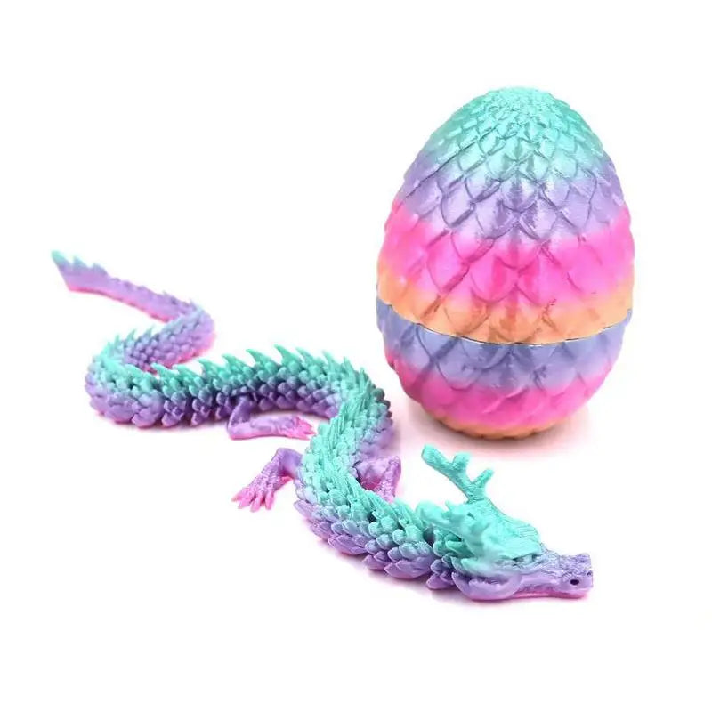 3D Printed 30cm Dragon Egg With Articulated Dragon Model Home Decor Items Room Decoration Sculptures Figurines Desktop Ornament Vue StyleF