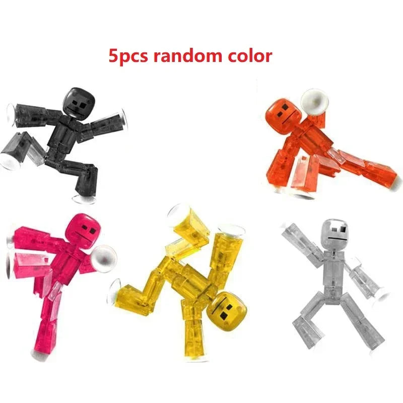 Poseable Stickman Action Figure with Suction Cup | DIY Prop Poseable Action Figure Vue 5pcs