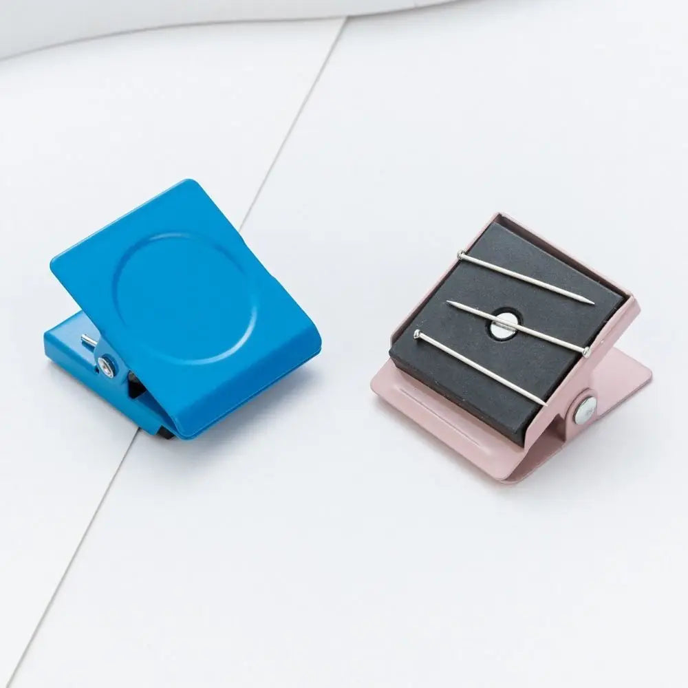 10PCS Practical Metal Magnetic Paper Clip Colorful Round/Square Mini Magnet Clamp Decorative File Organizers Fridge Vue