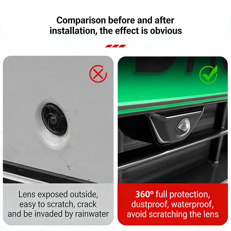 Car 360 ° Camera Protection Cover, Reverse Image Lens Protection Cover Scratch Resistant Car General Motors Exterior Protection Vue