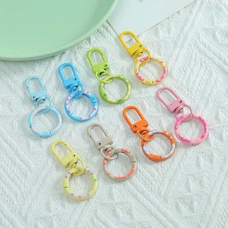 Lobster Clasp Keyring Set 5 10 20pcs Colorful Spring Buckle Keychains for DIY Key Holder Making Vue