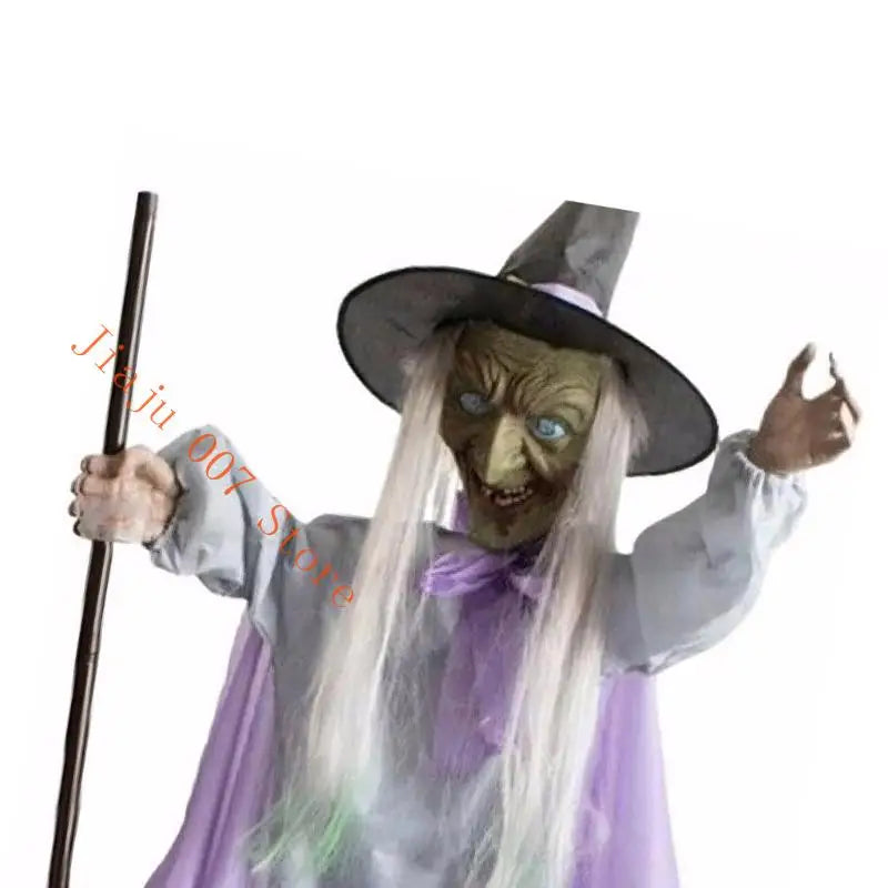 Animated Floating Witch Halloween Decoration – Sound & Motion Halloween Animated Prop Vue