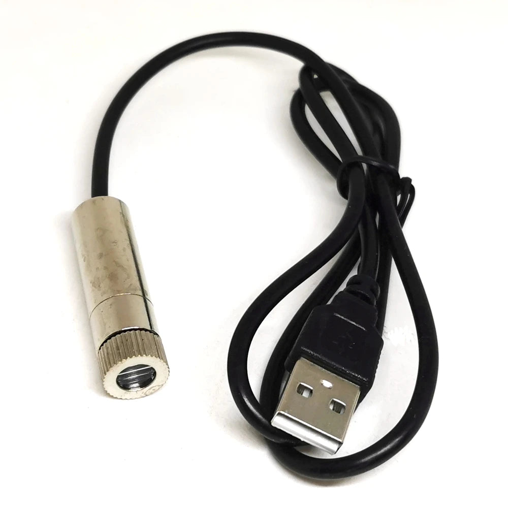 Focusable 638nm 650nm 515nm 450nm Red Green Blue RGB Laser Diode Module Line/Cross/Dot Head With USB Adapter 12mm Heatsink Vue