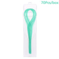 70Pcs/Box Dental Floss Threader Dental Traction Line 0.5mm Crown Brace Bridge Implant Hoop Threading Braces Traction Tool Vue Green