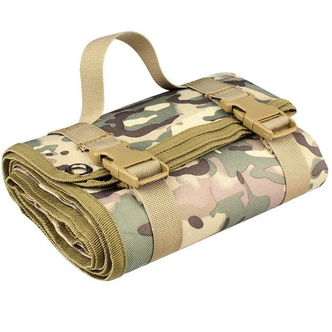 Outdoor Tactical Camouflage Shooting Mat Thickened Camping Tourism Hiking Moisture-proof Mat Portable Waterproof Floor Mat Vue