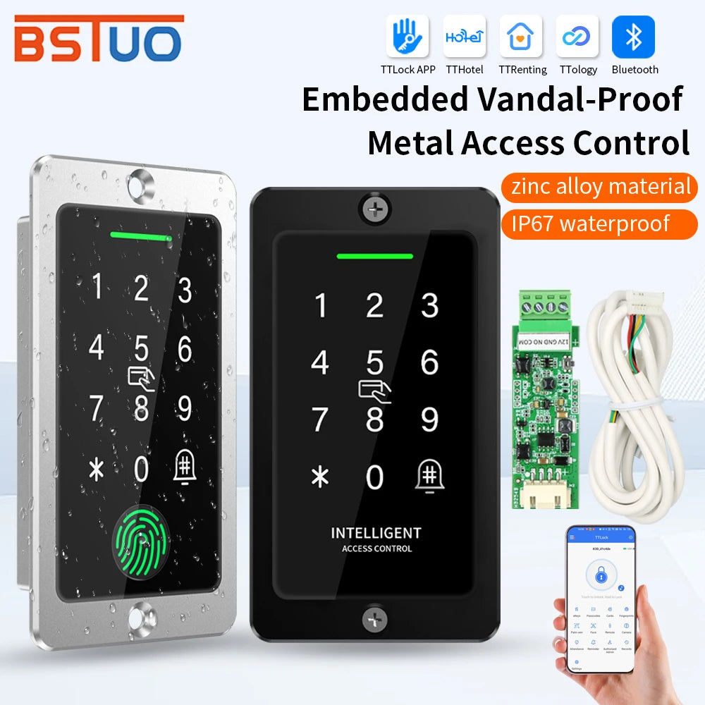 Biometric Fingerprint Access Control System Office Time Clock with Built-in Module And TTLOCK Smart App Supports Remote Vue