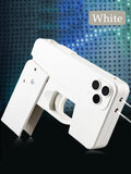 Folding Water Gun Toy, Simulate Shape of Mobile Phone Long Firing Range Outdoor Beach Bathroom Pool Play Water Gifts for Kids Vue WHITE