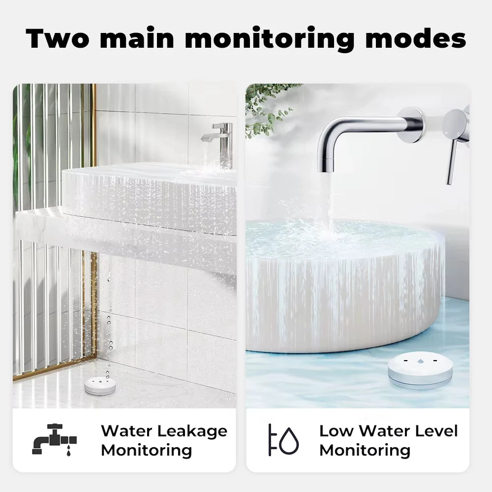 Zigbee Water Leak Detector Flood Overflow Security Sensor APP Abnormal Notification Smart Home Anti-Water-Leak Protection Device Vue
