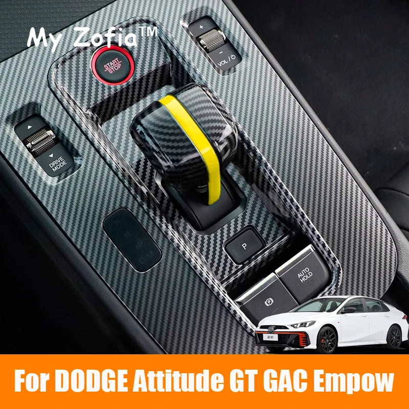 For New DODGE Attitude GT GAC Empow 2024 2025 Car Transmission Gear Shift Shifter Knob Gear Head Handle Cover Trim Accessories Vue