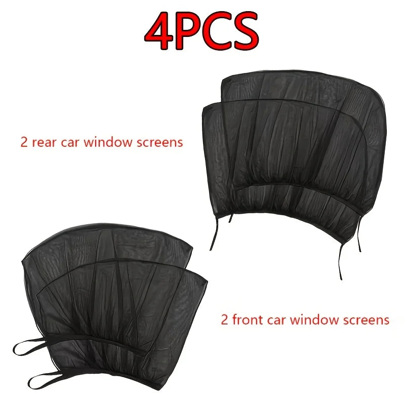 Car Full Window Sunshade Front Rear Breathable Mesh Suitable Cars RVs Vue