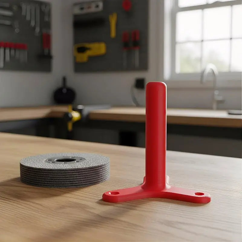 Versatile 125mm Grinding Disc Holder Durable Plastic for Abrasive Tools Workshop Storage Solutions for Workbench Vue