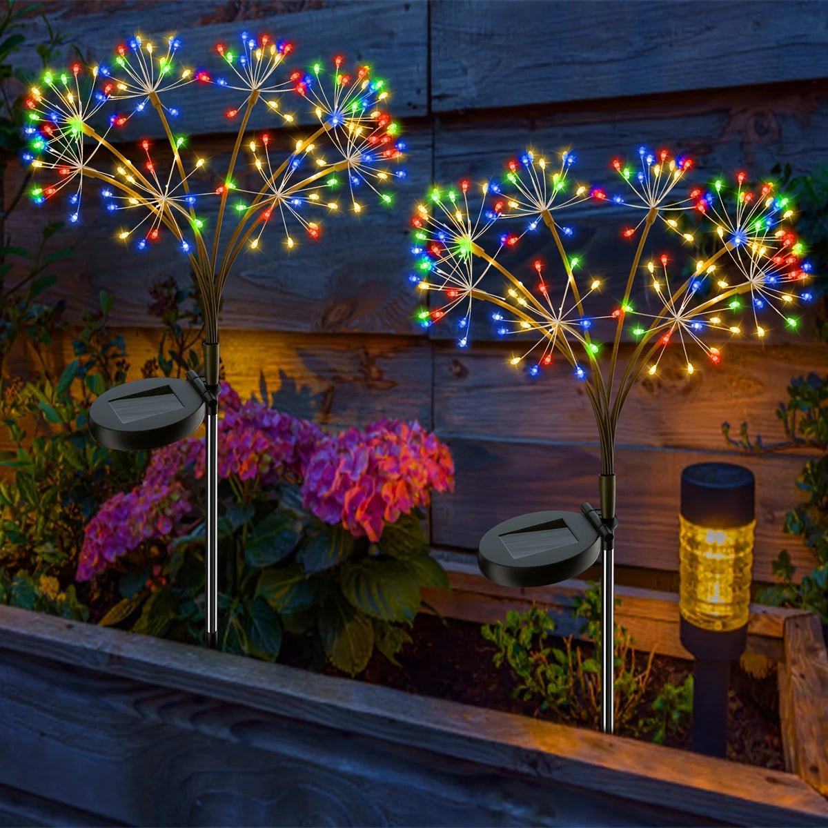Solar Powered Dandelion Firework Stake Lights, LED Swaying Garden Lights, Waterproof Landscape Lamp for Lawn Patio Yard Decor Vue