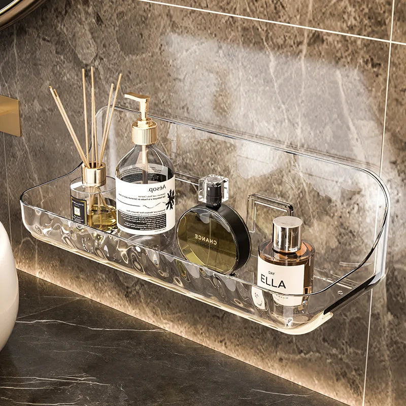 Acryl Bathroom Shelf No Drill Organizer Shower Storage Rack Washstand Cosmetics Storage Rack Wall Mounted Toilet Shampoo Holder Vue