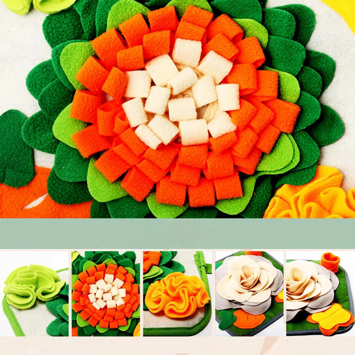 Rabbit Sniffing Pad Mental Stimulating Snuffle Mat for Bunny Cats Hamster Smell Training Toy Home Cage Hutch Playtime Training Vue