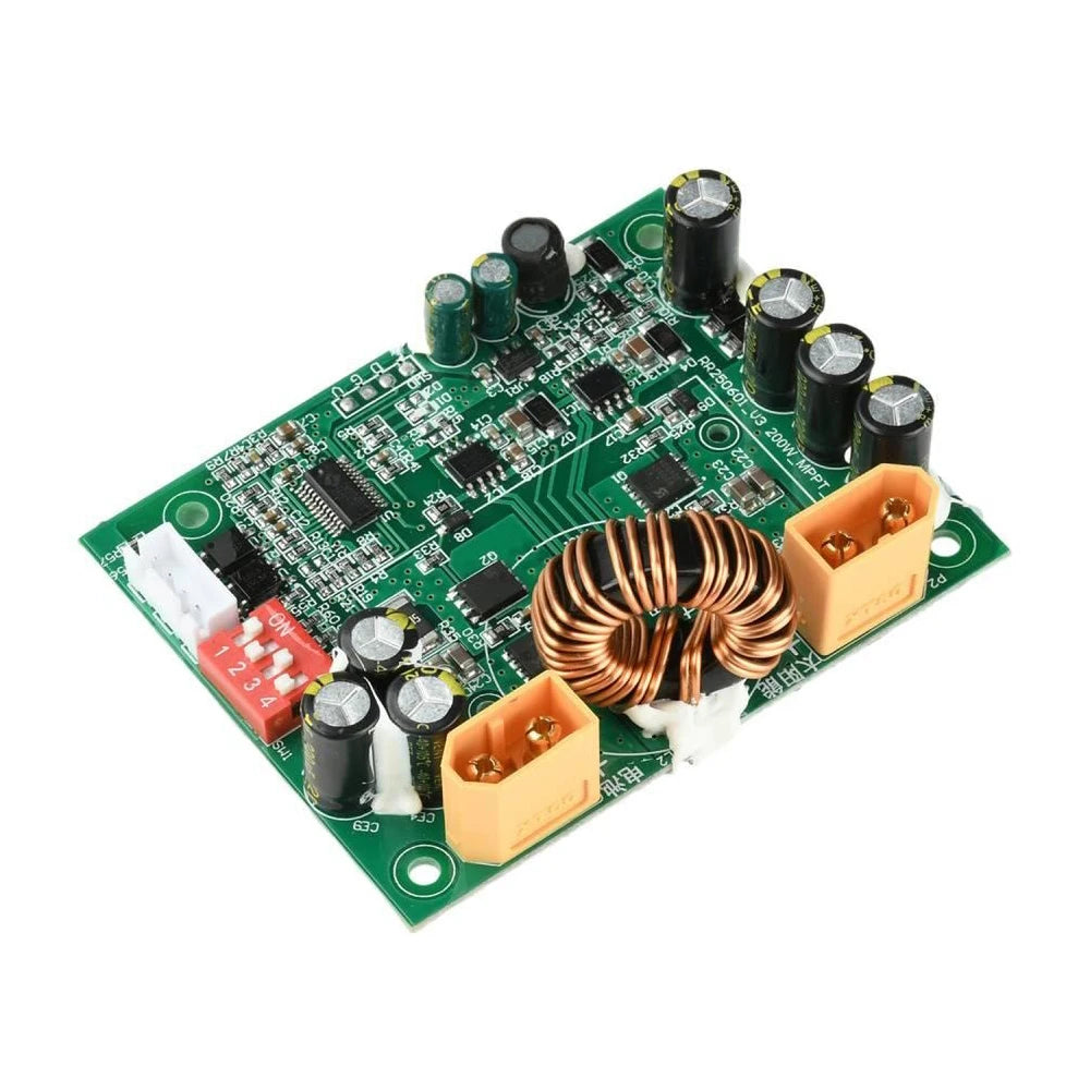 100W MPPT Solar Charge Controller 10A 12-45V Battery Regulator Multi Peak Tracking PV Input 11-45V DIP Switch Voltage Adjustable Vue