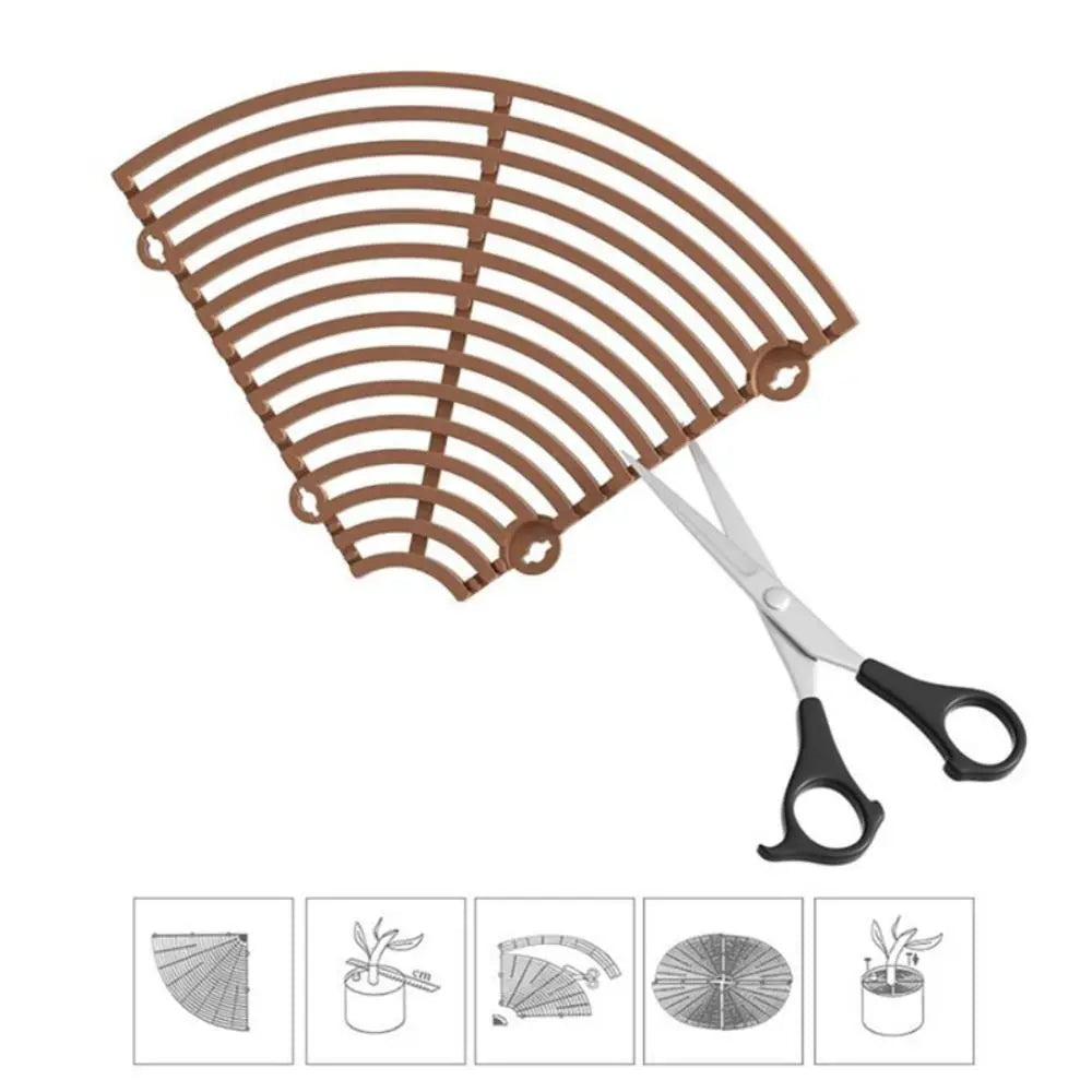 Cuttable Plant Pot Guards Rust-proof Round/Square Flower Pot Cover Multi-use Plastic Plant Protection Mesh Garden Vue