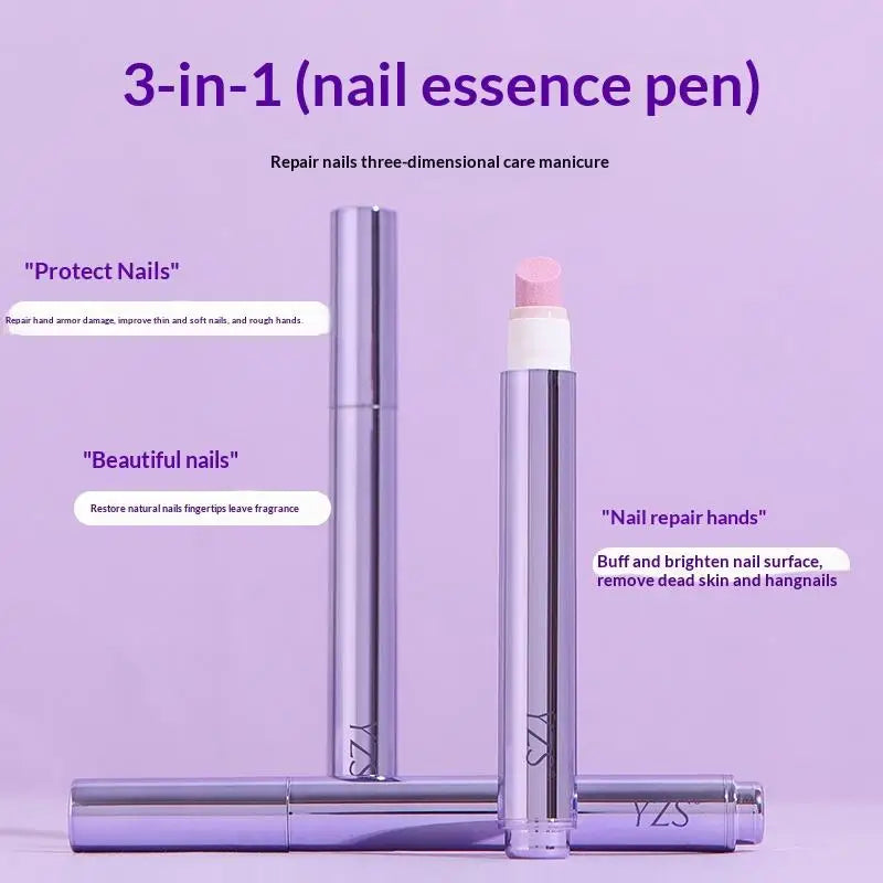 3-in-1 Cuticle Oil Pen Nail Pen Dead Skin Cuticle Remover Pen Nail Oil Pen With Ceramic Tip For Nails Care Chip-resistant Vue
