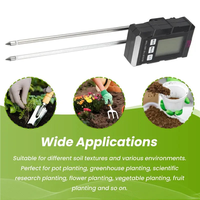 ABKW-6 In 1 Multifunctional Soil Tester Soil Fertility PH Temperature Humidity Sunlight Air Moisture Detector For Gardening Vue