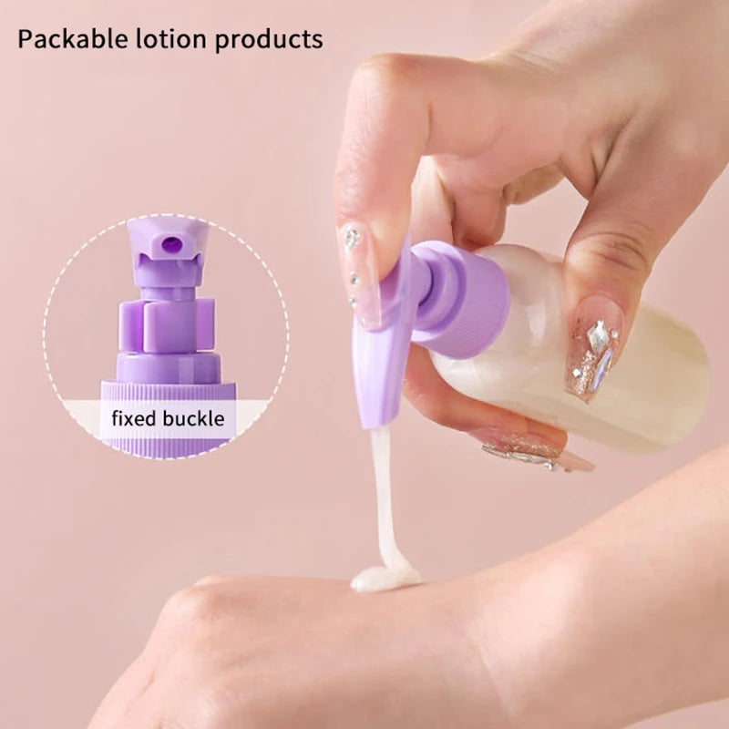 6Pcs Travel Size Bottles Kit Leak Proof Portable Toiletry Containers Empty Cosmetic Lotion Toner Spray Shampoo Essentials Cream Vue